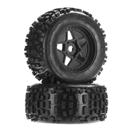 Dboots 'Back-Flip Mt 6S' Pre-Mounted Tires (Black) (2)