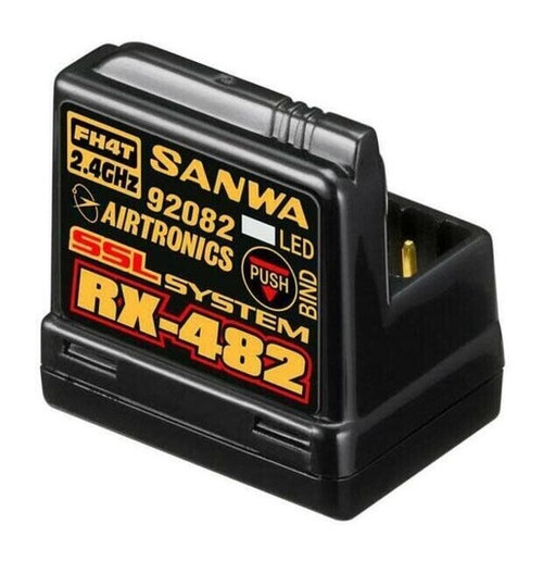 Sanwa/Airtronics RX-482 2.4GHz 4-Channel FHSS-4 SSL Telemetry Receiver,