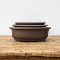 6-8" Oval Unglazed Japanese Pots
