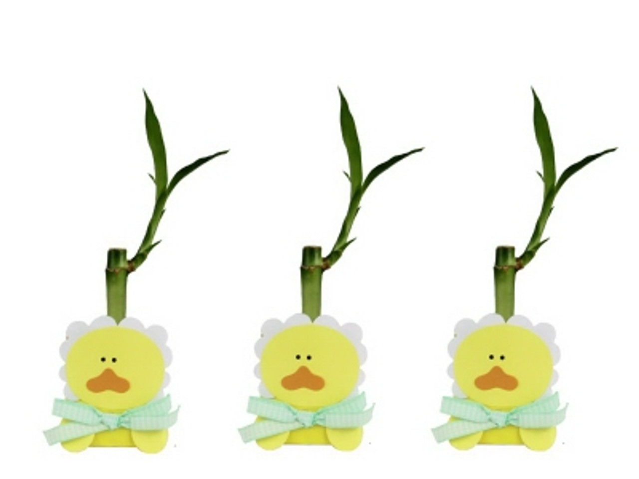 Baby Shower Favors Yellow Duck Bag With Lucky Bamboo 12 Pack