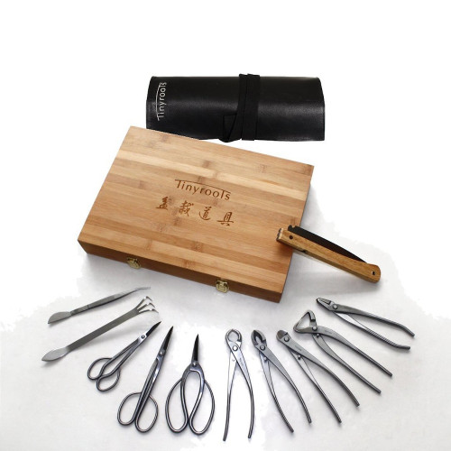 Tinyroots Stainless Steel 11pc Tool Kit + Bamboo Box Tinyroots Stainless Steel 11pc Tool Kit + Bamboo Box
