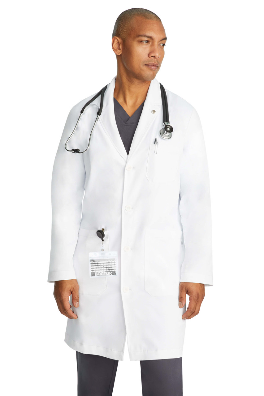 Healing Hands White Coat Men's Luke Full-Length Coat #5151