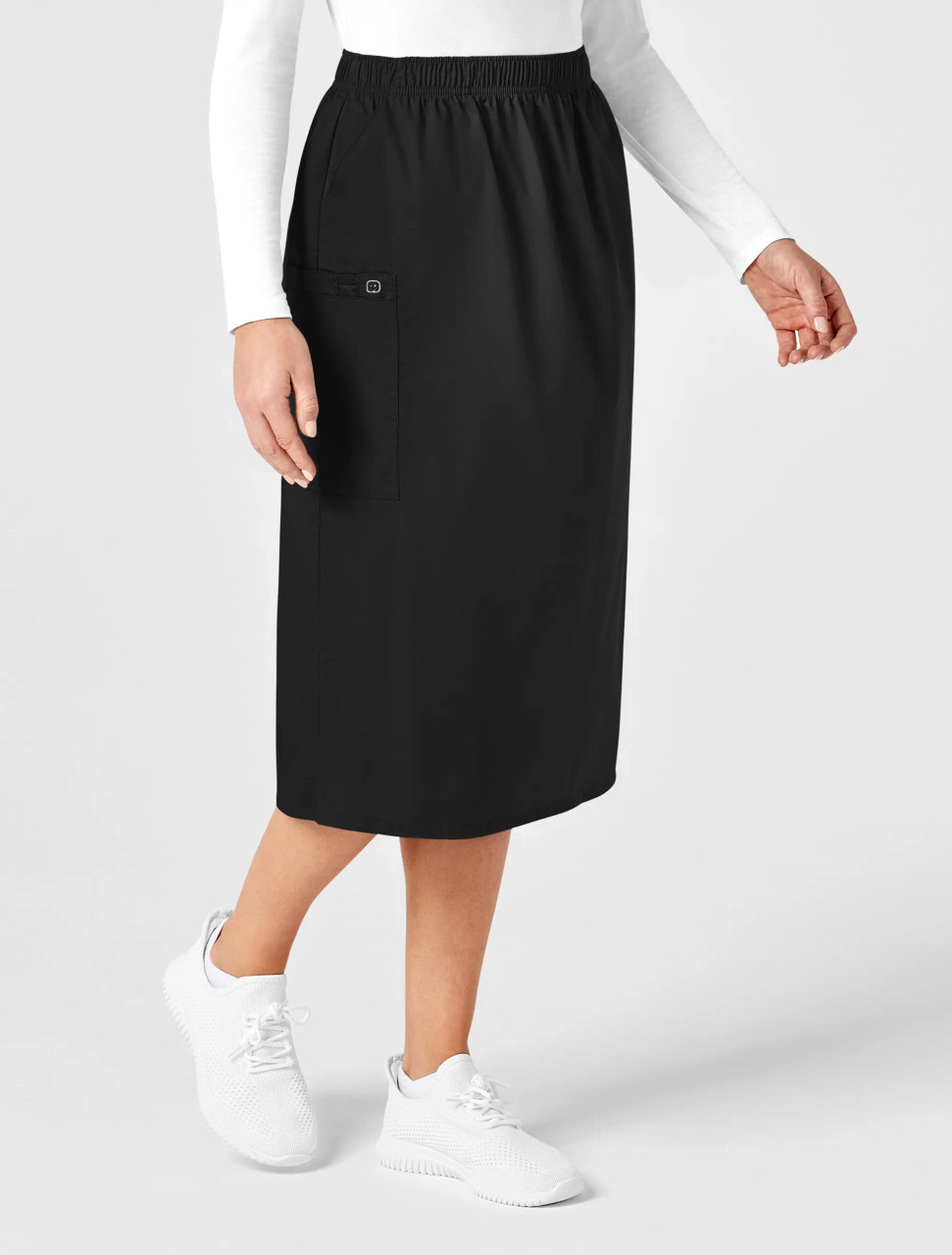 【WONDER WONDER】Slang Cargo String Shirring Long Cotton SK Wink Work Women's Pull On Cargo Skirt #701