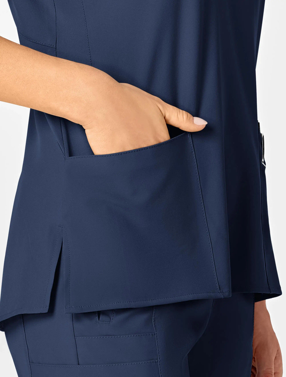 Wink W123 Women's Flex-Back Stylized V-Neck Top #6555