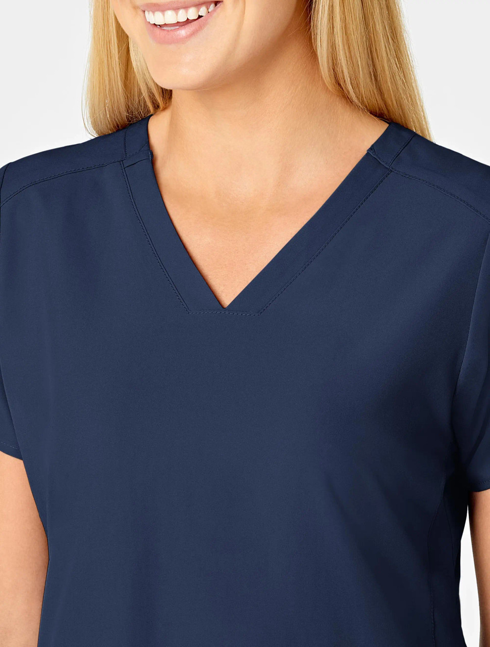 Wink W123 Women's Flex-Back Stylized V-Neck Top #6555