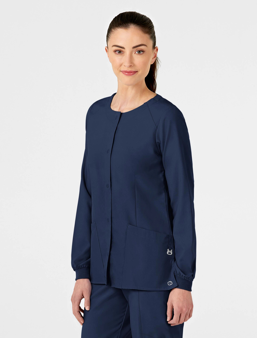 Women's Crew Neck Warm Up Scrub Jacket 8155 | Wink W123