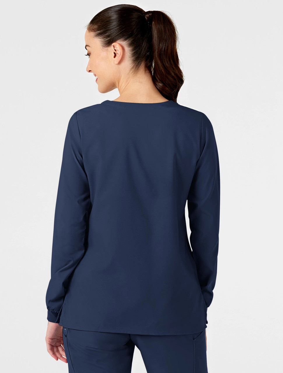 Wink W123 Women's Crew Neck Warm Up Jacket #8155