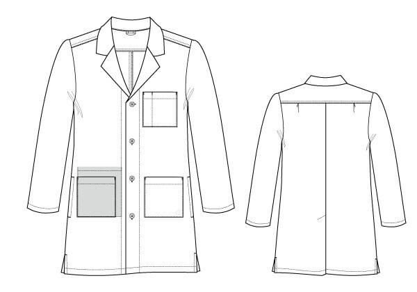 Wink WonderLab Men's Long Lab Coat #7302