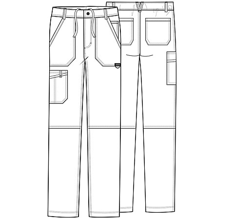 Fly Front Cargo Pant #WW140 Cherokee 