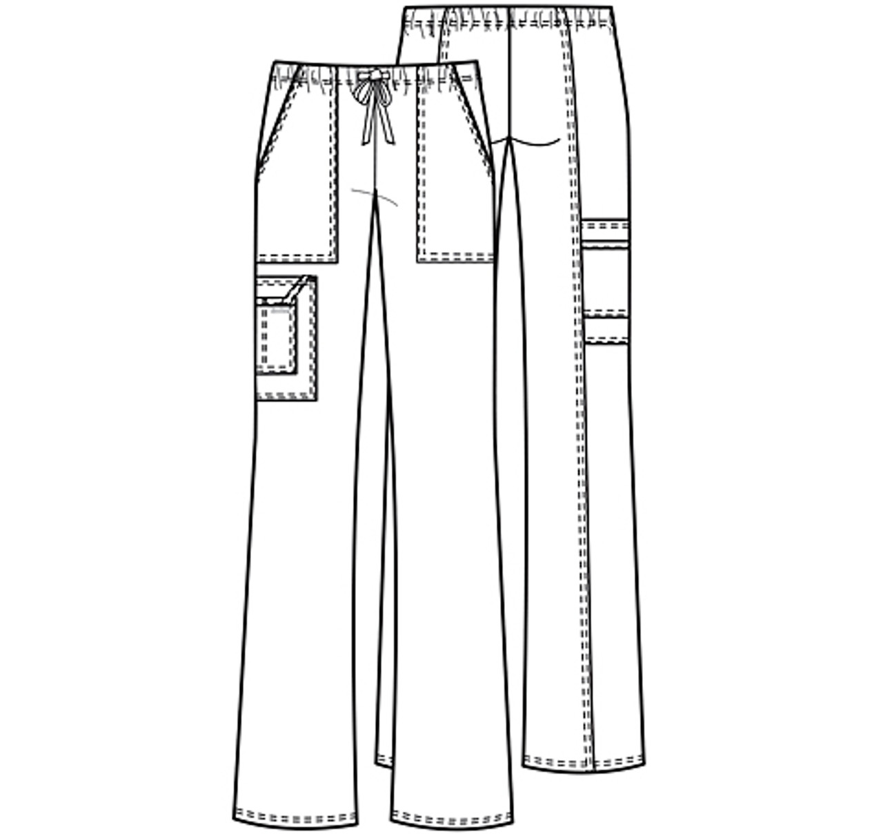 Mid Rist Drawstring Cargo Pant Cherokee Workwear