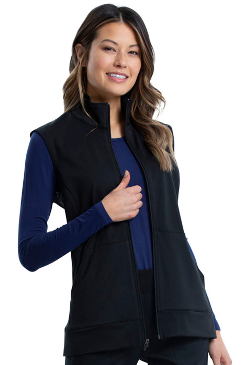 Zip Front Knit Vest #WW521 Cherokee Workwear