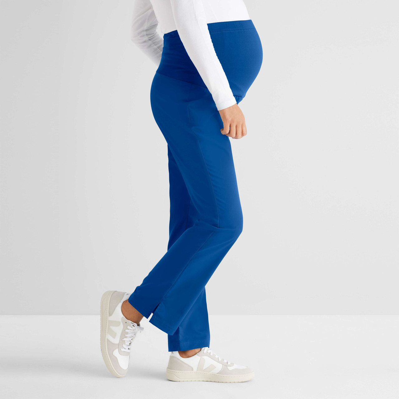 Sehao Maternity Pants Color Matching Stomach Lift Pregnant Women Sweatpants  Shorts,Blue/S