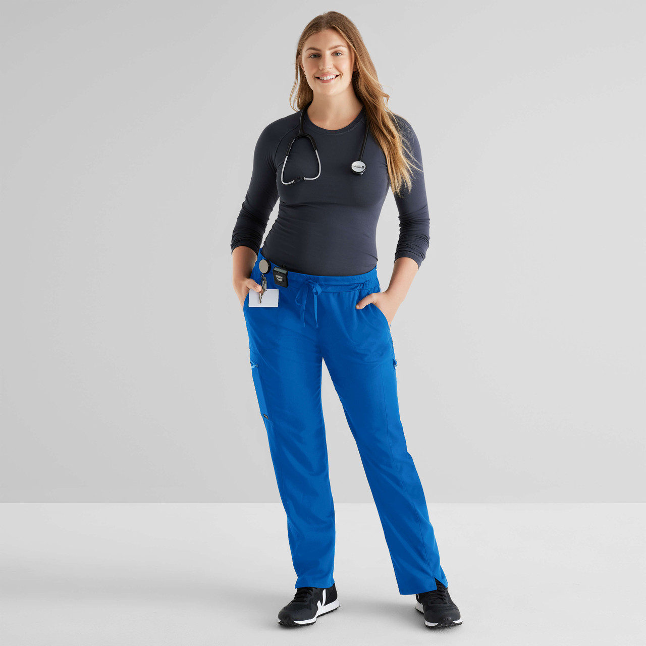 Women Slim Fit Dark Blue Lycra Trousers | Artisan Glory | Shop Online