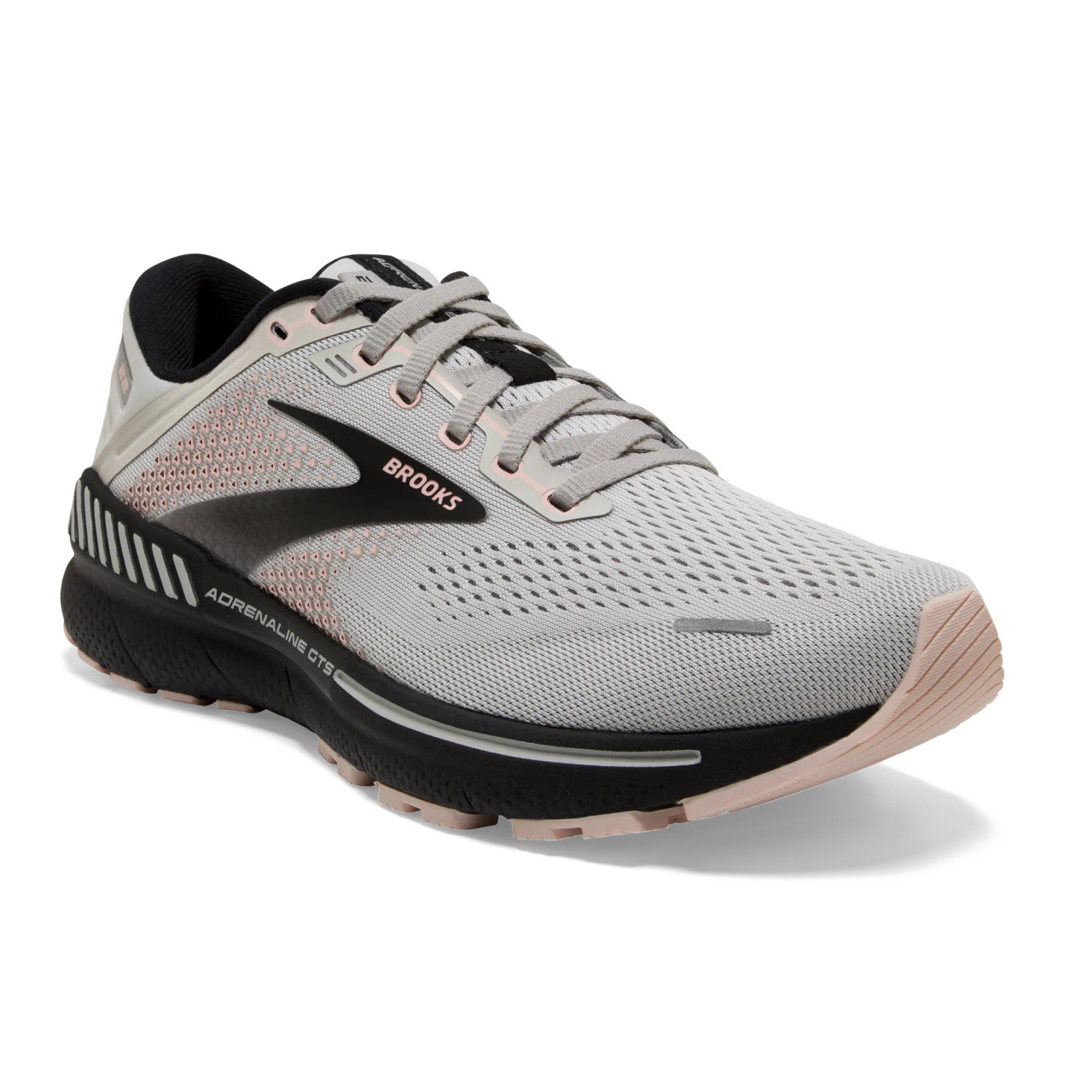 Brooks Women's Adrenaline GTS 22 Grey/Rose/Black - The Uniform Outlet