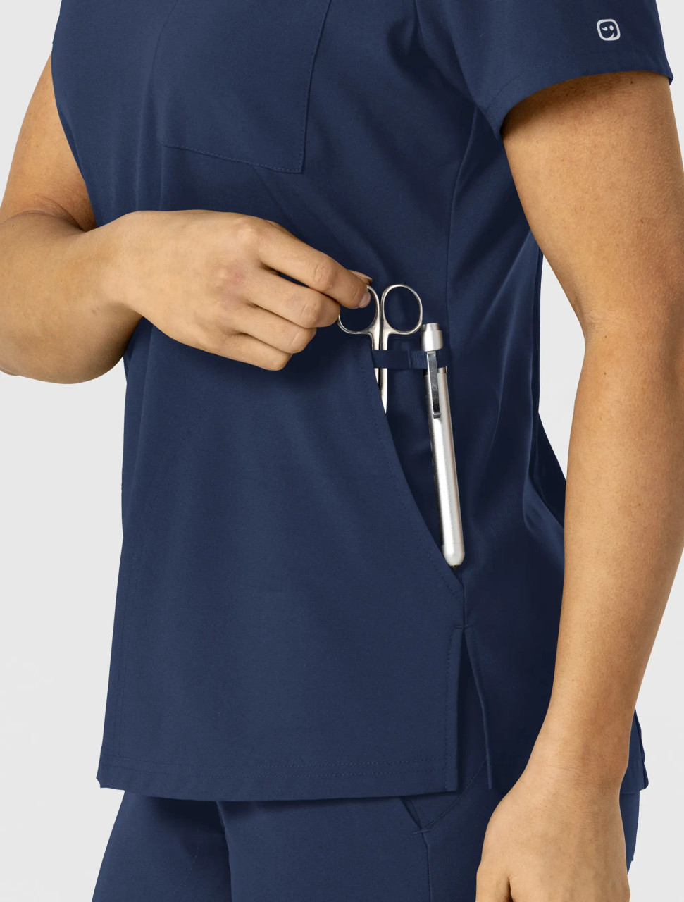 【WONDER WONDER】Raised FW Basic Cotton Long Wide PT Wink W123 Woman's Flex-n-Reach Top #6045