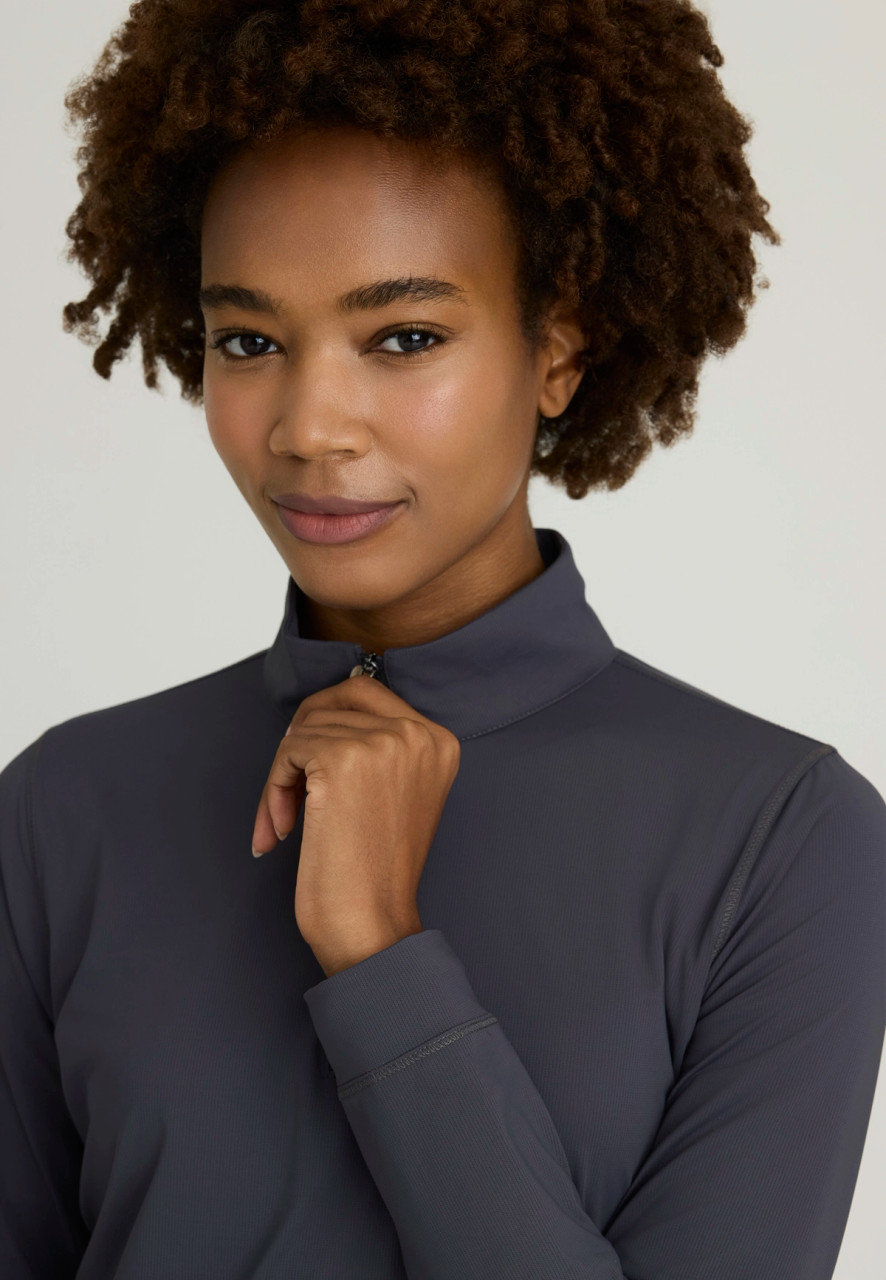 SKECHERS by BARCO Slip-ins Women's Quarter-Zip Long Sleeve Scrub