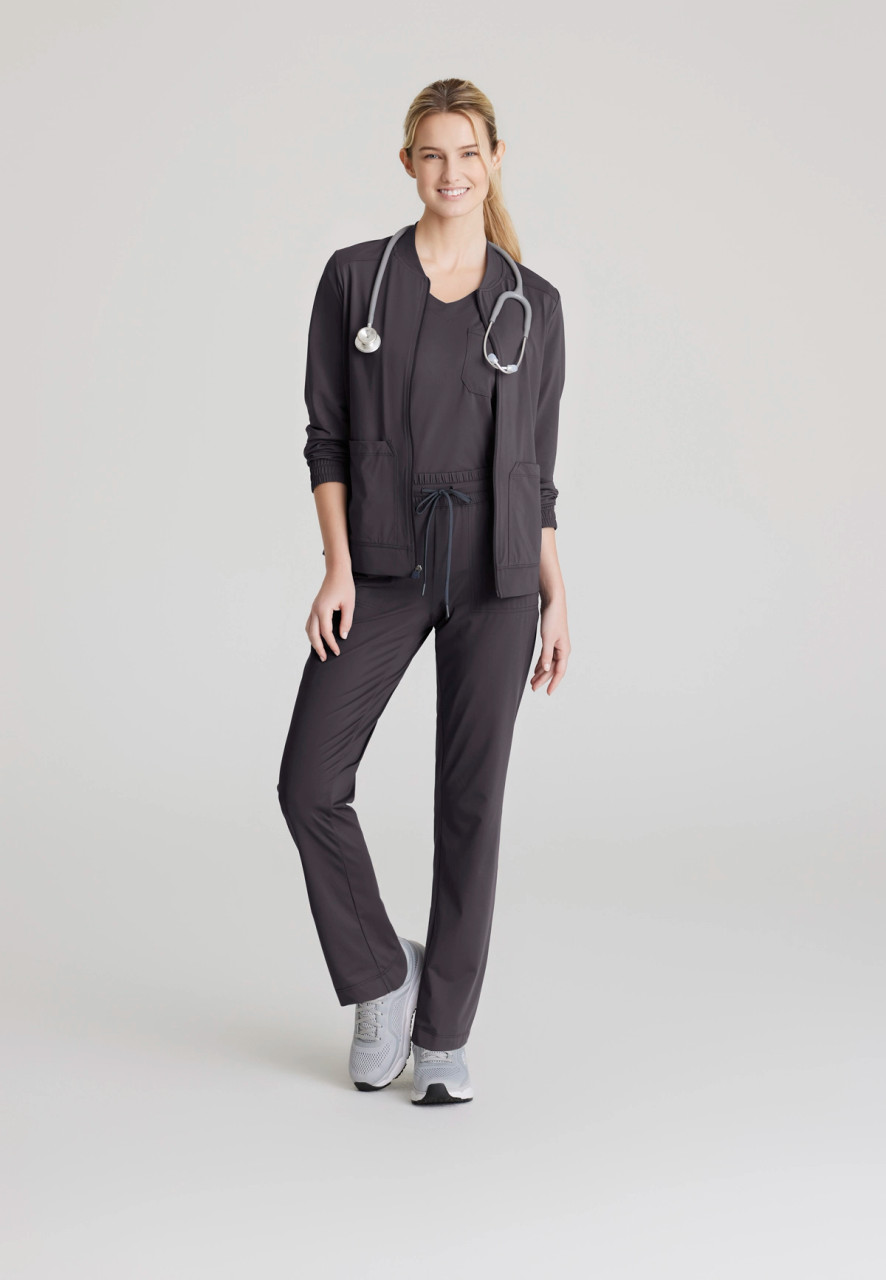 SKECHERS by BARCO Slip-ins Women's 3-Pocket Zip Front Scrub Jacket