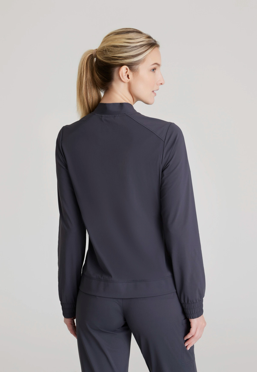 SKECHERS by BARCO Slip-ins Women's 3-Pocket Zip Front Scrub Jacket