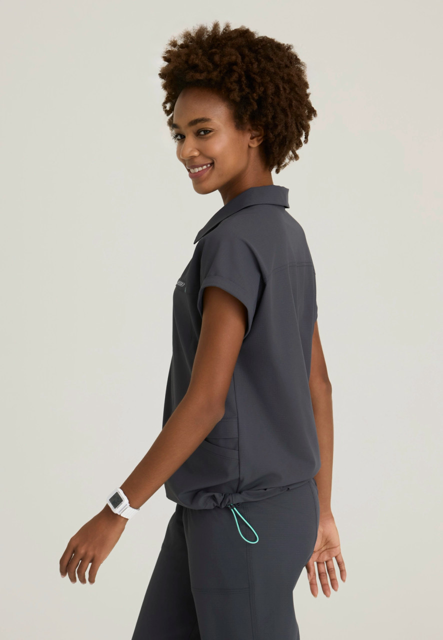 SKECHERS by BARCO Ripstop Women's Dolman Sleeve Collared Scrub Top