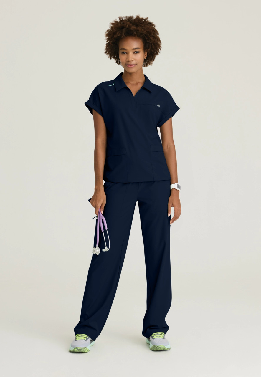 SKECHERS by BARCO Ripstop Women's Dolman Sleeve Collared Scrub Top