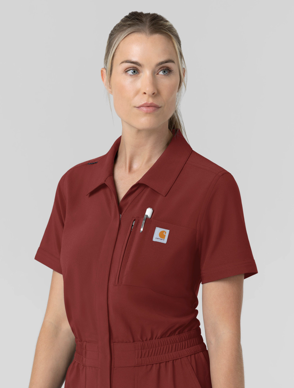 トップス 26s uniform experimentbristol carhartt CARHARTT Cross-Flex Women's Short Sleeve Scrub Coverall C21110