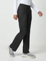 Side view of Healing Hands HH Works Women's Rachel Elastic Waist Pant #9500 in Black