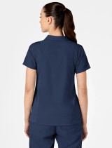 Back view of the women's Wink W123 scrub top #6955 in navy.