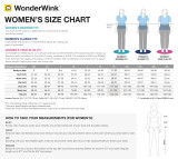 WonderWink women's size chart