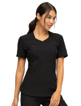 Front view of Heartsoul HS797 V-neck top in black