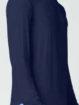 Side close-up view of Cherokee Workwear Professionals Men's Underscrub Knit Top #WW700 in Navy