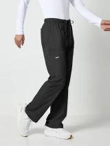 Alternate side view of Cherokee Workwear Professionals Men's Fly Front Cargo Pant #WW190 in Black