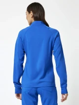 Back view of Med Couture Touch Women's Raglan Warm Up Jacket #7660 in Royal