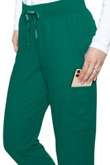 Pocket View of Med Couture Insight Jogger 2711 in Hunter