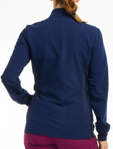 Back view of the Spirit Scrubs women's jacket #PWJ709 in navy.