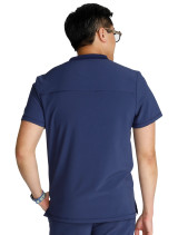 Back view of the Cherokee by Cherokee men's V-Neck top #CK824A in navy.