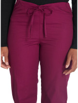 Waist view of unisex Dickies EDS Signature pant #83006 in wine.