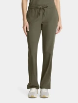 Front view of Healing Hands Quest Women's Mid Rise Straight Leg Scrub Pant HH153 in Olive