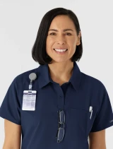 WINK Nurtur Women's 1-Pocket Polo Scrub Top 6480