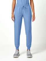 Waist down view of the Cherokee Ultra women's jogger scrub pant in ciel blue (style CK00034A)