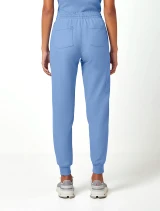Back view of Cherokee Workwear Originals Ultra Women's Drawstring Jogger Scrub Pant CK00034A in Ciel