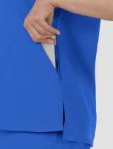 Slip-in pocket detail of WINK Boundless Women's Slip-In Pockets V-Neck Scrub Top 6751 in Royal