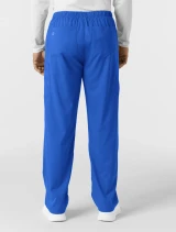Back view of WINK Boundless Unisex Straight Leg Scrub Pant 5051 in Royal