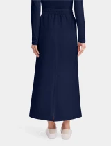 Back view of Cherokee Workwear Originals Ultra Women's Full Length Scrub Skirt CK564A in Navy
