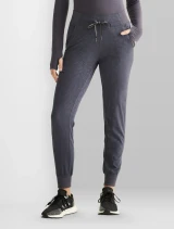 Front view of Healing Hands Purple Label Women's Trinity Jacquard Jogger Scrub Pant HH003 in Pewter
