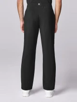 Back view of Healing Hands HH Works Men's Mid Rise Zip Fly Straight Leg Pa Scrub Pant HH00052 in Black