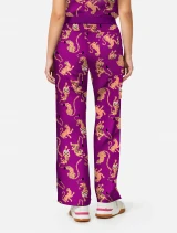 Back view of Med Couture Amp Women's Wide Leg Scrub Pant MC00016 in Into The Wild