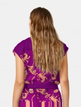 Back 3 detail of Med Couture Amp Women's Wide Leg Scrub Pant MC00016 in Into The Wild