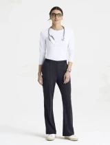 Full-length model view of Grey's Anatomy by Barco Cultivate Women's Spring Scrub Pant GRGP740 in Steel