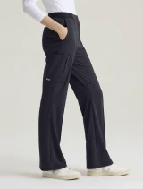 Side view of Grey's Anatomy by Barco Cultivate Women's Spring Scrub Pant GRGP740 in Steel