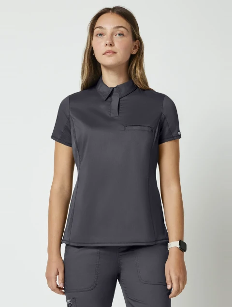 Cherokee Workwear Revolution Women's Snap Front Polo Shirt #WW698